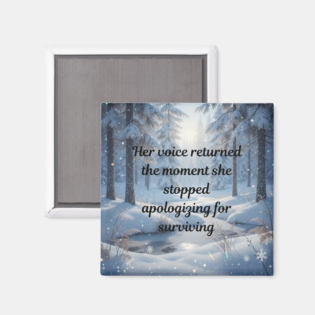Íman She Stopped Apologizing - Affirmation Quotes (Front/Back)