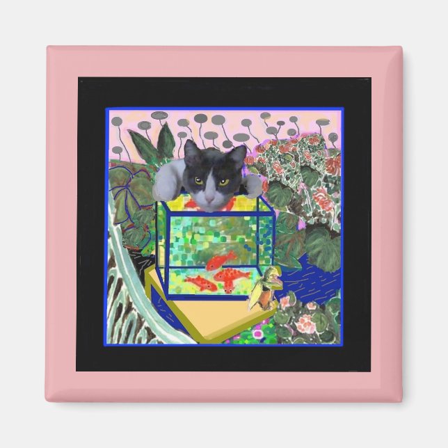 Íman Sheba's Goldfish, Cat, Art Parody, (Frente)