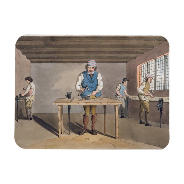 Íman Sheffield Cutler, do "Costume de Yorkshire" (Horizontal)