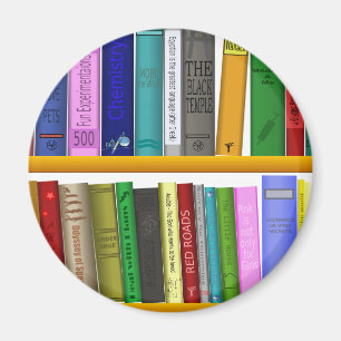 Íman shelf books library reading