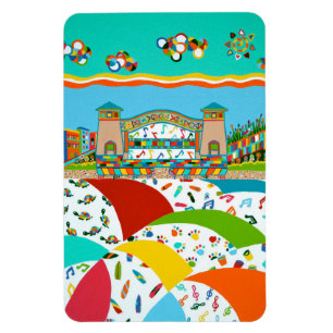 Íman Shell de Banda da Cidade do Mar Isle 4 x 6 Magnet