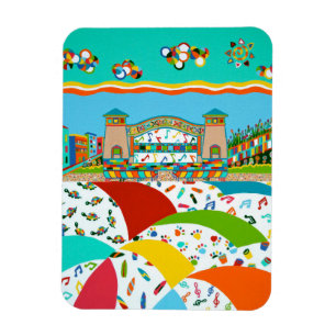 Íman Shell de Banda da Ilha do Mar 3 x 4 Magnet flexíve