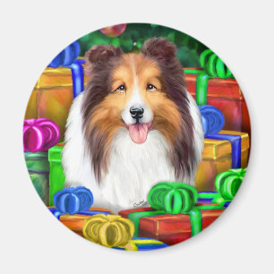 Íman Sheltie Christmas Open Gifs Sable