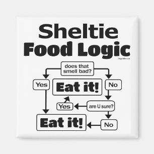Íman Sheltie Comida Logic