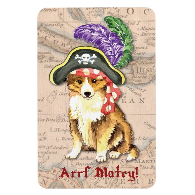 Íman Sheltie Pirate (Vertical)
