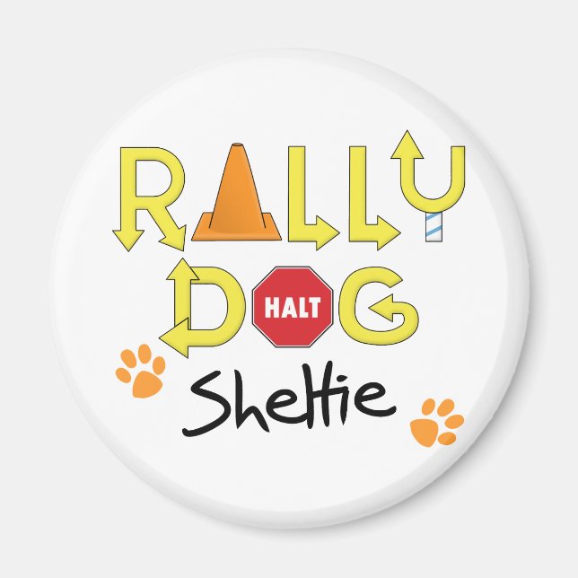 Íman Sheltie Rally Dog (Frente)