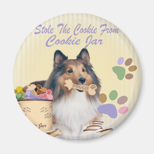 Íman Sheltie Roubou Os Magnets (Frente)