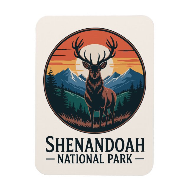 Íman Shenandoah National Park Deer Emblem (Vertical)