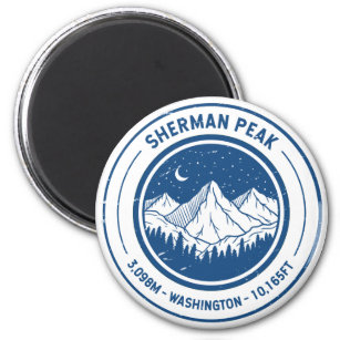 Íman Sherman Peak Washington - Viagem do Esqui do Camin