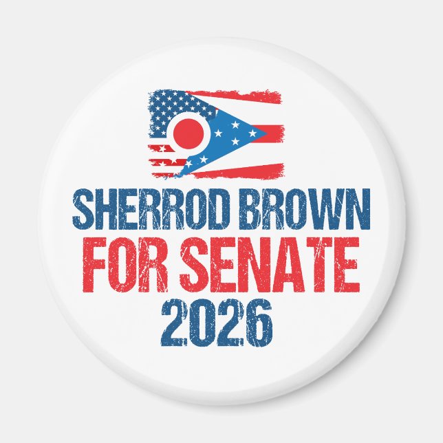 Íman Sherrod Brown for Senate 2026 Election Ohio Flag (Frente)