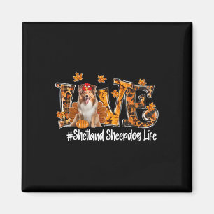 Íman Shetland Sheepdog Dog Turkey Engraçado Ação de Gra