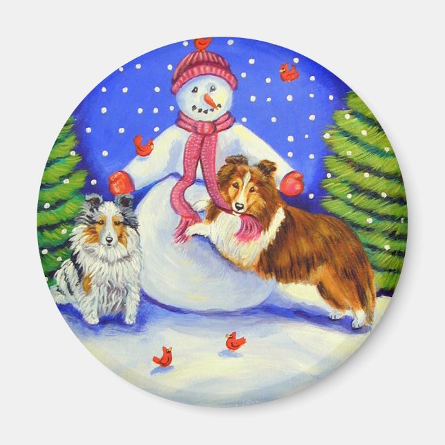 Íman Shetland Sheepdog Magnet (Frente)