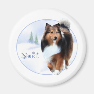 Íman Shetland Sheepdog Noel - Magnet