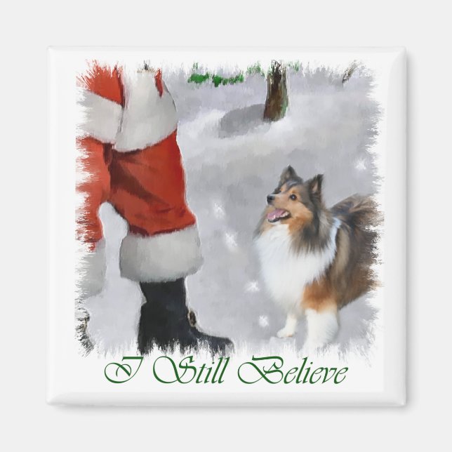 Íman Shetland Sheepdog Sheltie presentes de Natal (Frente)