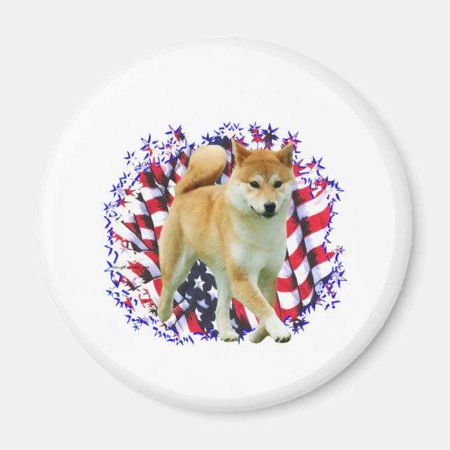Íman Shiba Inu Patriot (Frente)