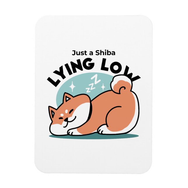 Íman Shiba Inu Relaxa Arte: Apenas uma Shiba Mentira Ba (Vertical)