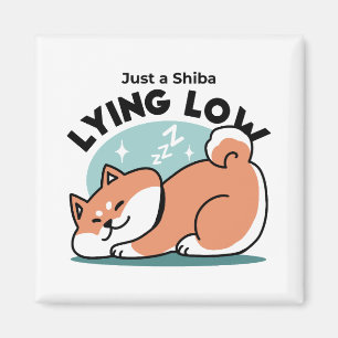 Íman Shiba Inu Relaxa Arte: Apenas uma Shiba Mentira Ba