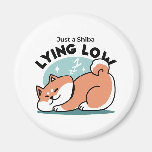 Íman Shiba Inu Relaxa Arte: Apenas uma Shiba Mentira Ba