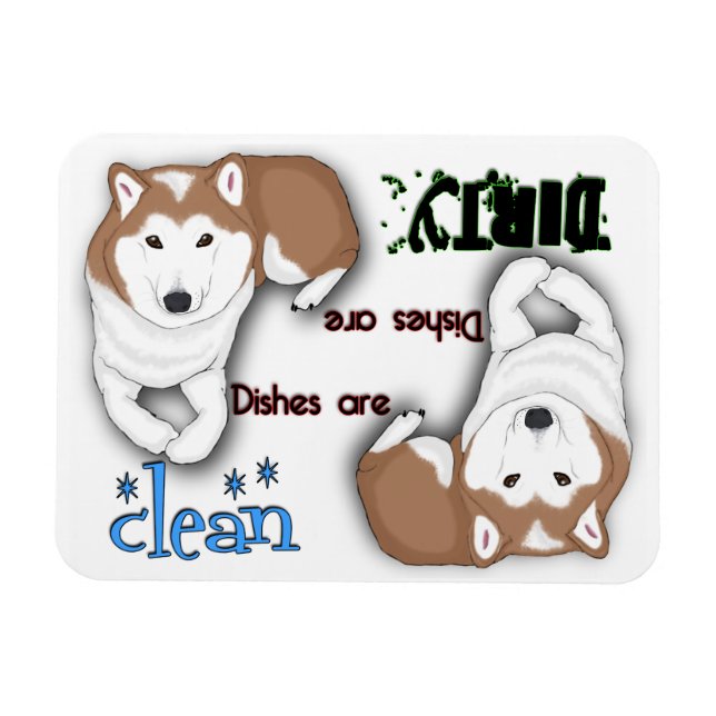 Íman Shiba Inu Retângulo Dishwasher Magnet (Horizontal)