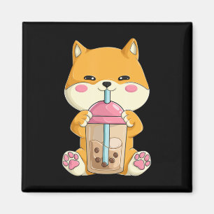 Íman Shiba Inu Women Girls Kawaii Bubble Boba