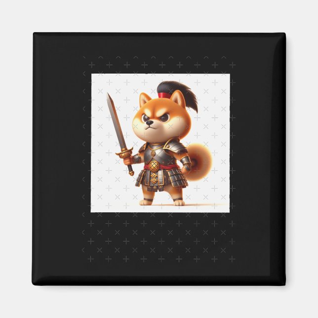 Íman Shiba Warrior nº 1 Sword Sticker (Frente)