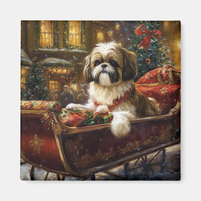 Íman Shih Tzu Christmas Fesason Season (Frente)