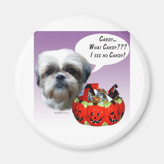 Íman Shih Tzu (natural) Halloween Candy (Frente)