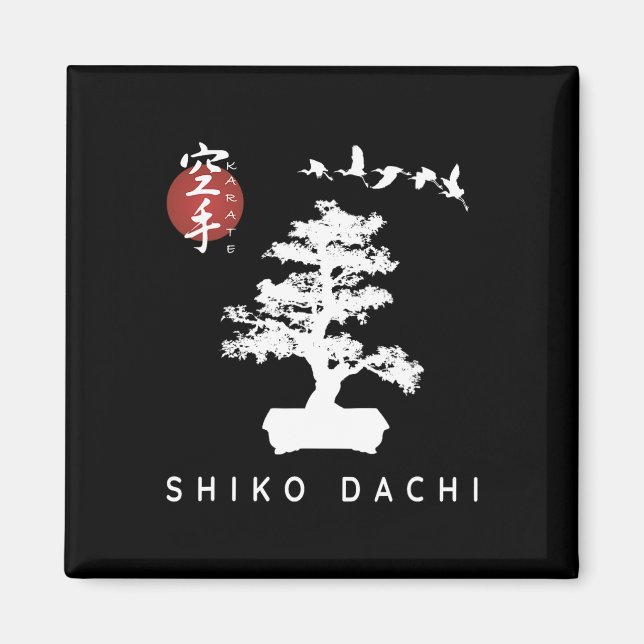 Íman Shiko Dachi Karate Beginner Bonsai Kanji Calligrap (Frente)