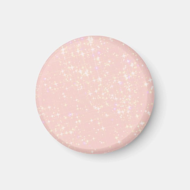 Íman Shimmer Rosa Esmagado - Adicionar Texto, Monograma (Frente)