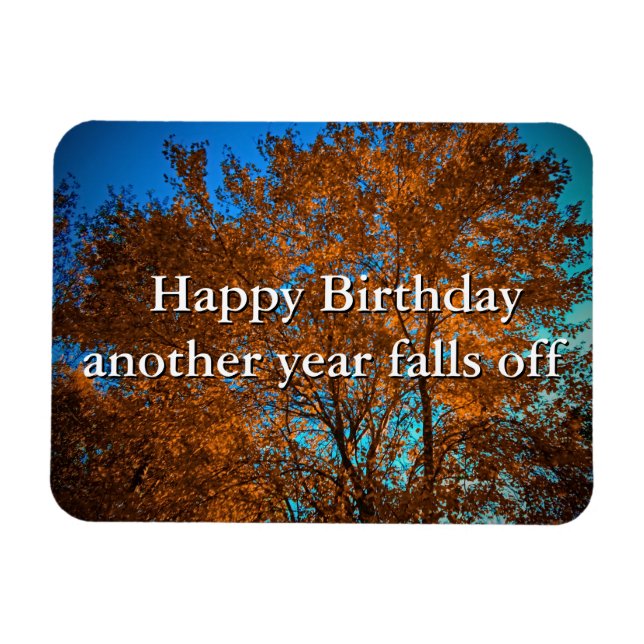 Íman Shimmering De Árvore De Queda Em Dourado Magnet De (Horizontal)