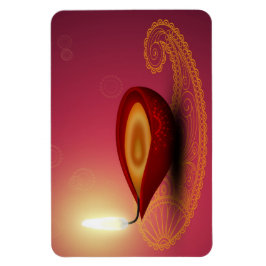 Íman Shiny Happy Diwali Diya - Magnet flexível