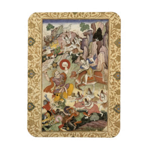 Íman Shiva que mata o demónio Andhaka, c.1585-90