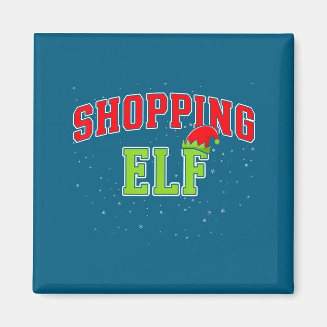 Íman Shopng Elf Christmas Family Matching Group Xmas Sh (Frente)