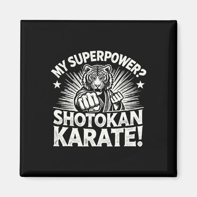 Íman Shotokan Karate Fighter Martial Arts Tiger Funny K (Frente)