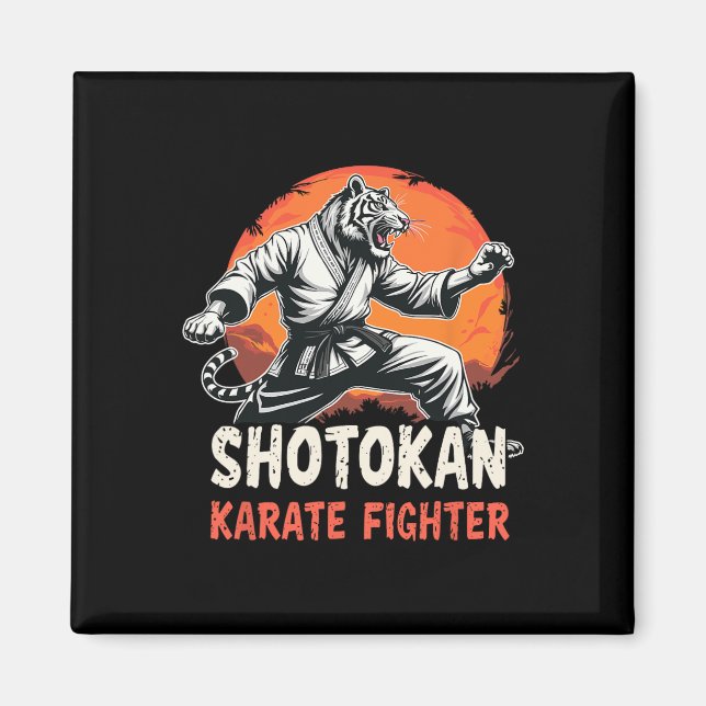 Íman Shotokan Karate Fighter Martial Arts Tiger Funny K (Frente)