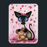Íman Siamese Cat Valentines Day by Bihrle<br><div class="desc">Part of my Siamese cat original hand painted paintings.</div>