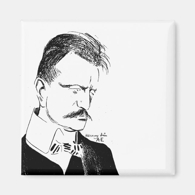 Íman Sibelius: desenho de Albert Engström (1904) (Frente)