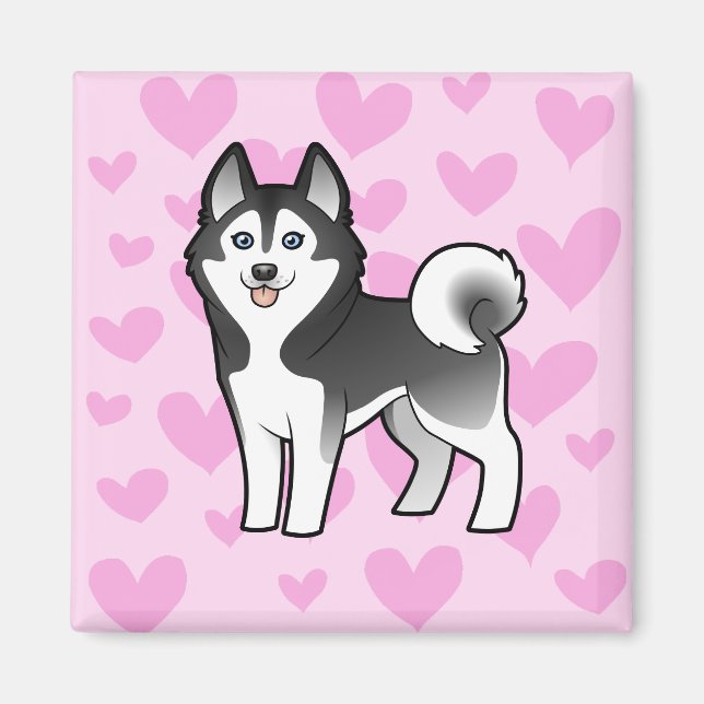 Íman Siberian Husky / Alaskan Malamute Love (Frente)