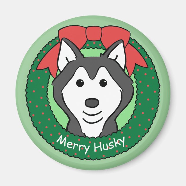 Íman Siberian Husky Natal (Frente)