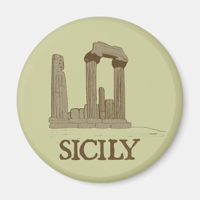 Íman Sicília Antiga Ruínas de Agrigento (Frente)