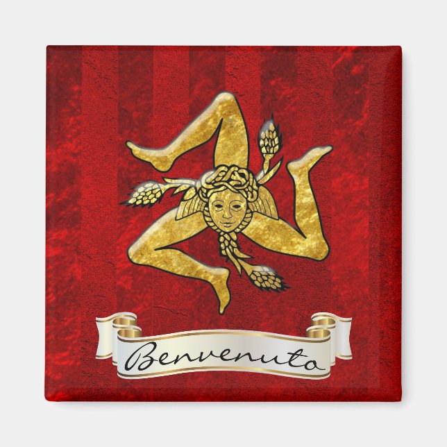 Íman Siciliana Trinacria Benvenuto (Frente)