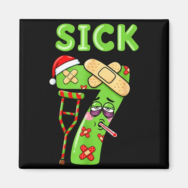 Íman Sick Seven Meme 67 Six Seven Santa Hat Christmas P (Frente)