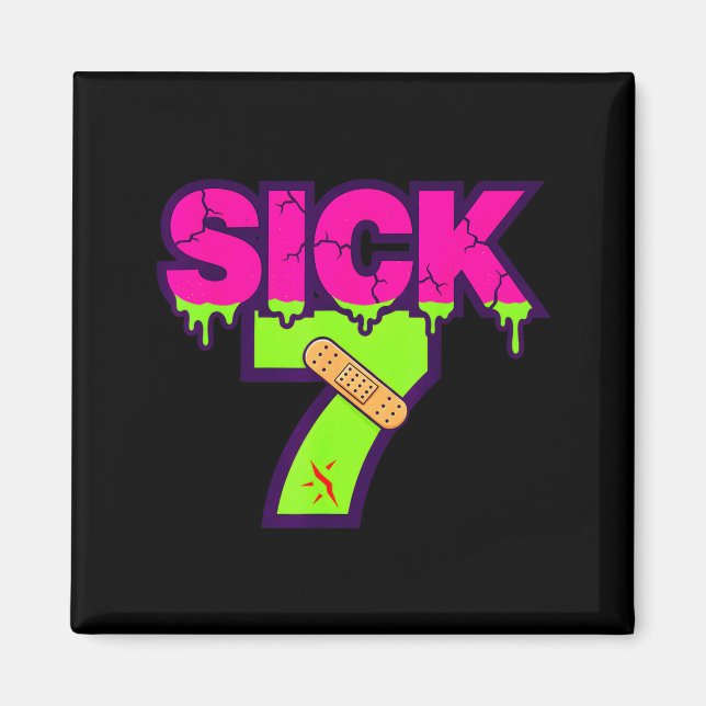 Íman Sick Seven Meme Tee Six Seven Fun Wordplay Drip  (Frente)