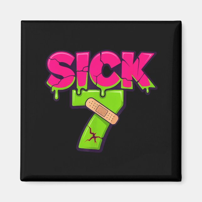 Íman Sick Seven Meme Tee Six Seven Fun Wordplay Drip  (Frente)