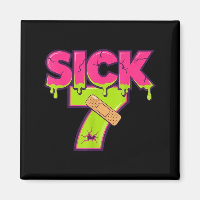 Íman Sick Seven Meme Tee Six Seven Fun Wordplay Drip  (Frente)
