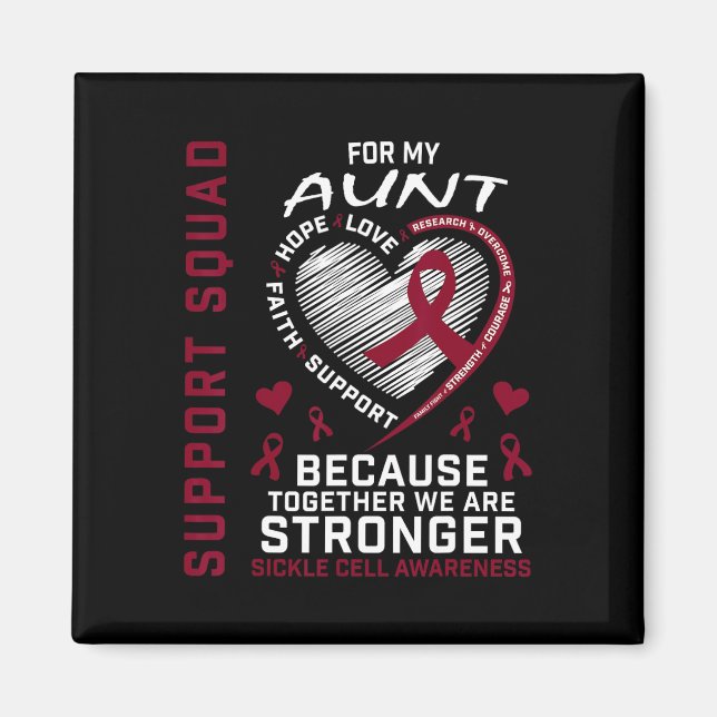 Íman Sickle Cell Awarness Shirt Tunt Support Squad Gro (Frente)