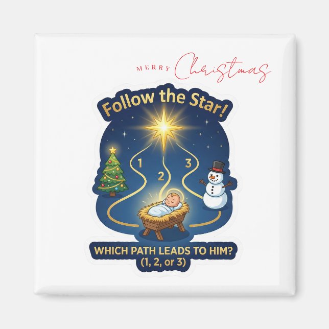 Íman Siga o Jogo de Labirinto da Estrela Natal Magne (Frente)