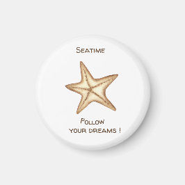 Íman Siga seus sonhos aquarela Seatime Estrela do Mar