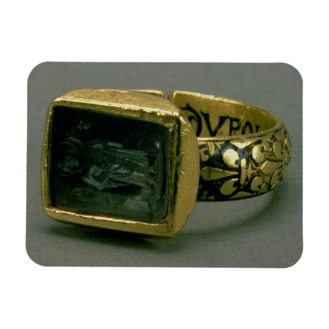 Íman Signet ring do Rei Luís IX de França (Rua Louis) (Horizontal)