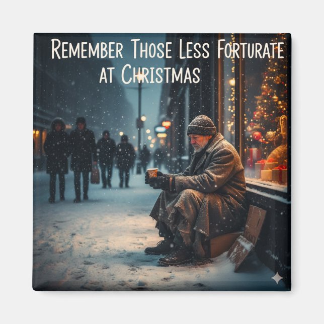 ÍMAN SIGNIFICADO DO NATAL IMAGEM LEMBRE-SE DOS POBRES (Frente)